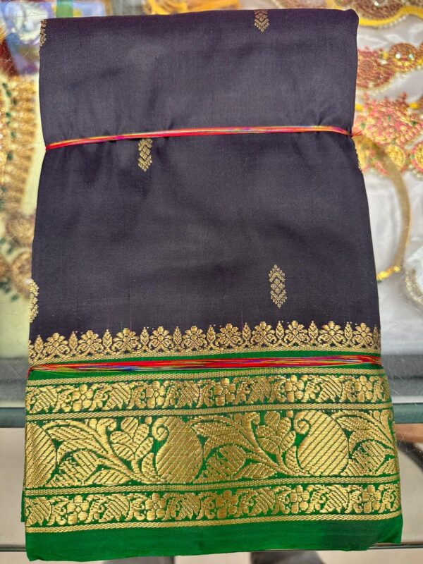 Black with Green | Dharamvaram Silk Sarees