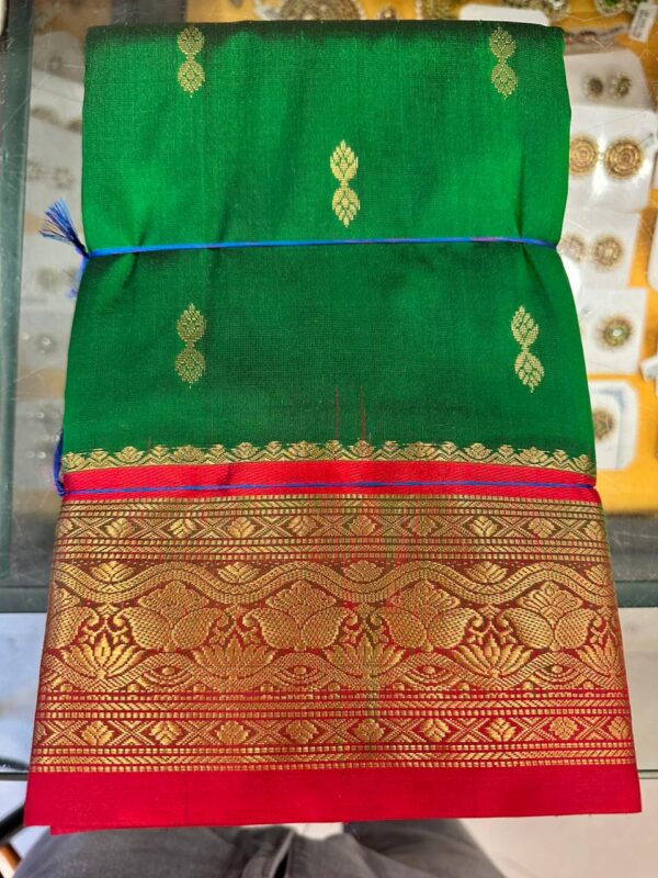 Green With Pink | Dharamavaram Silk Saree