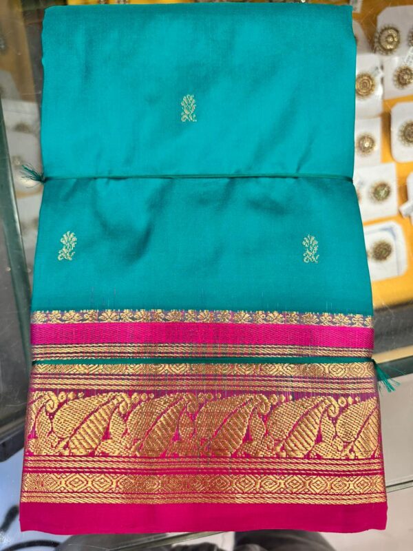 Light Blue with Pink | Dharamvaram Silk Saree