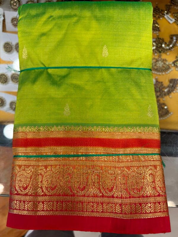 Sneha Green with Red  | Dharamvaram Silk Saree