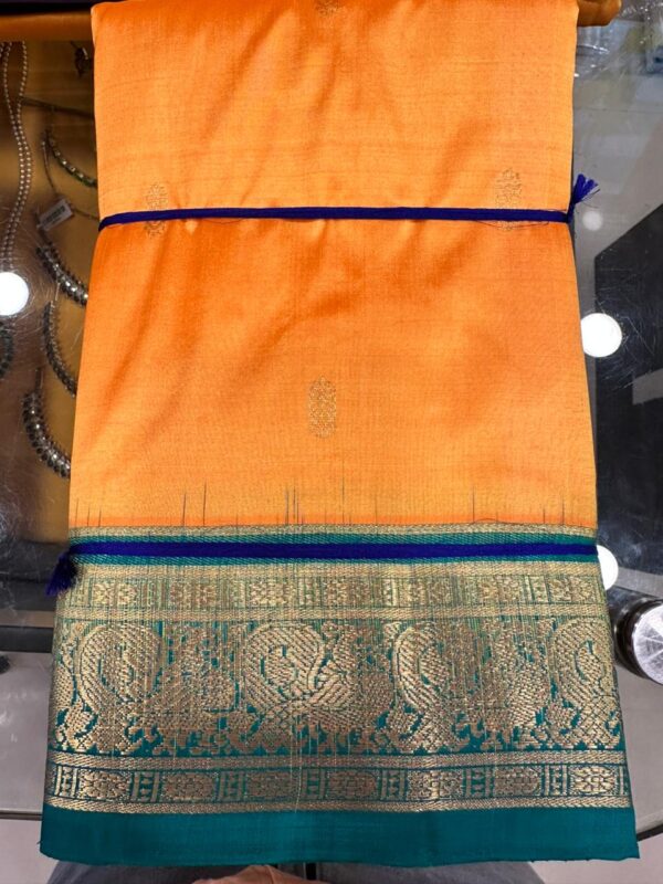 Yellow with Ramar Green  | Dharamvaram Silk Saree