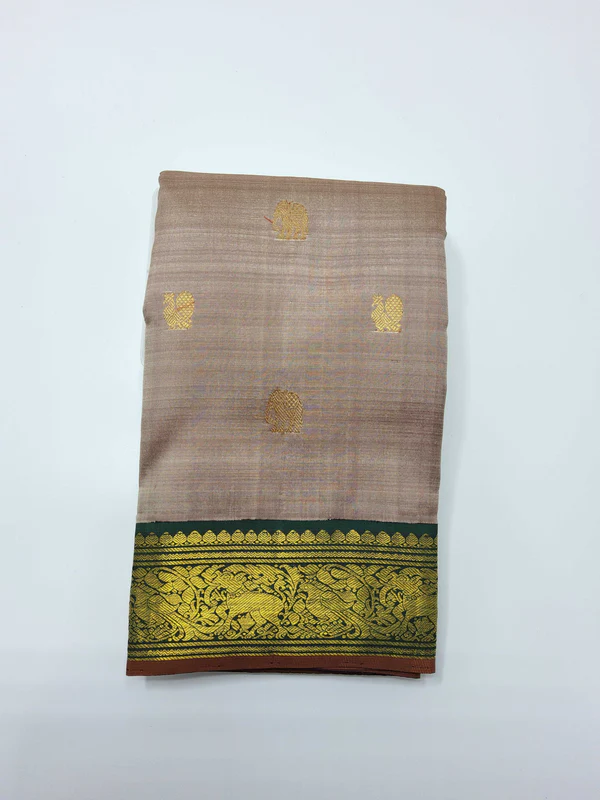 Ash-with-Green-Border-Kanchipuram-Pure-Silk-Saree_42563825140017