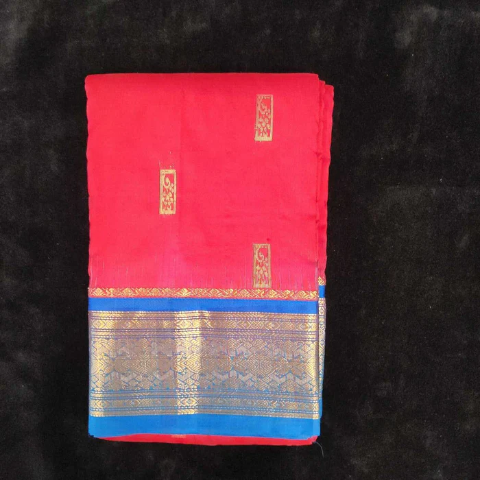 Red-with-Blue-Dharmavaram-Silk-Saree-No-138_42418129174833